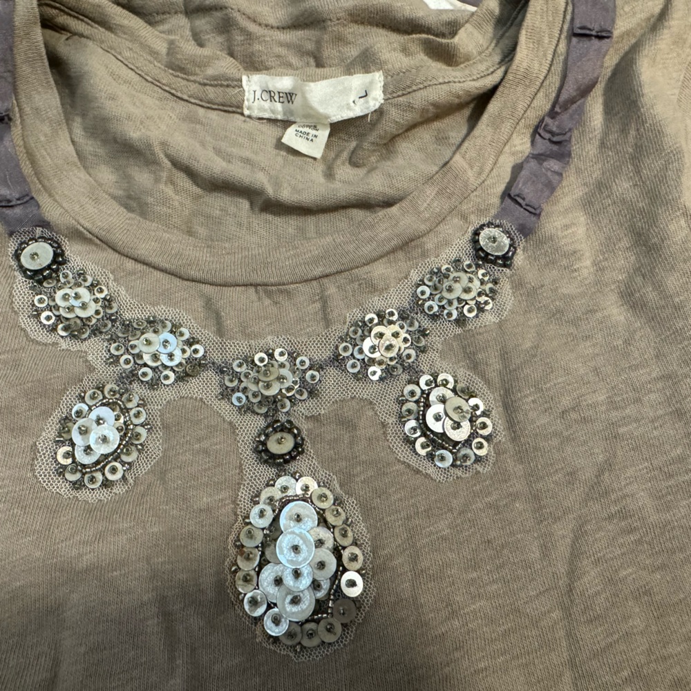 J.Crew embellished tee